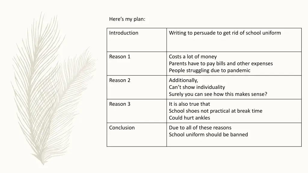 here s my plan