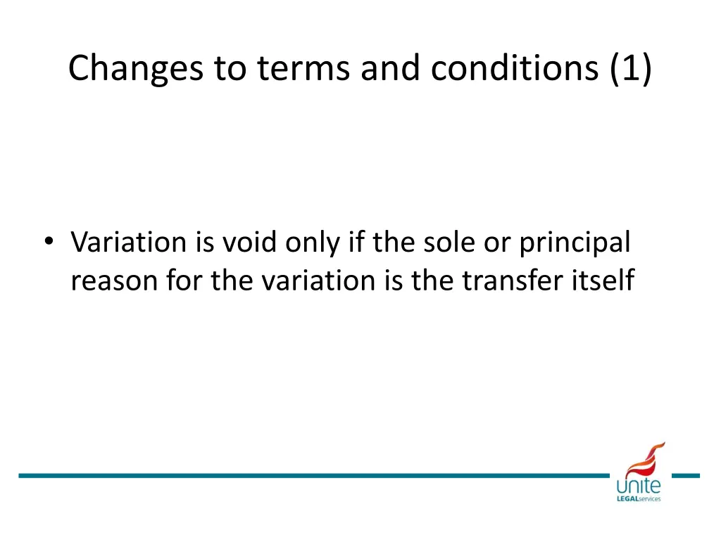 changes to terms and conditions 1