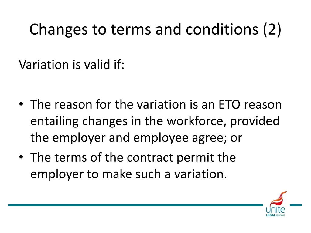 changes to terms and conditions 2