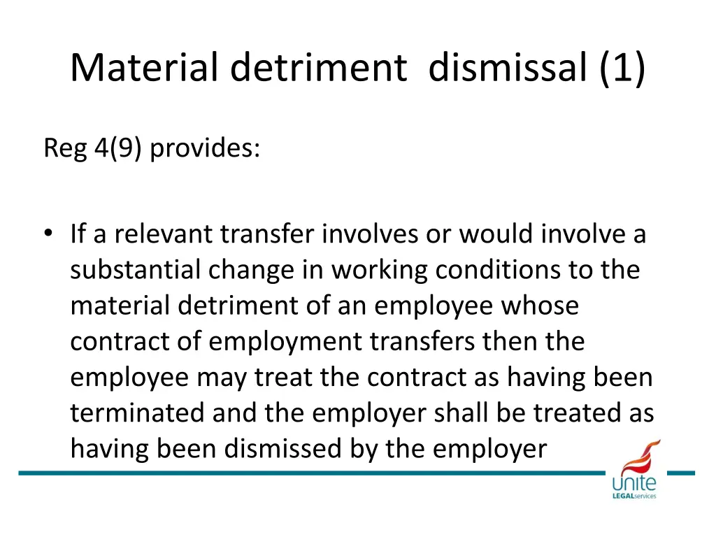 material detriment dismissal 1
