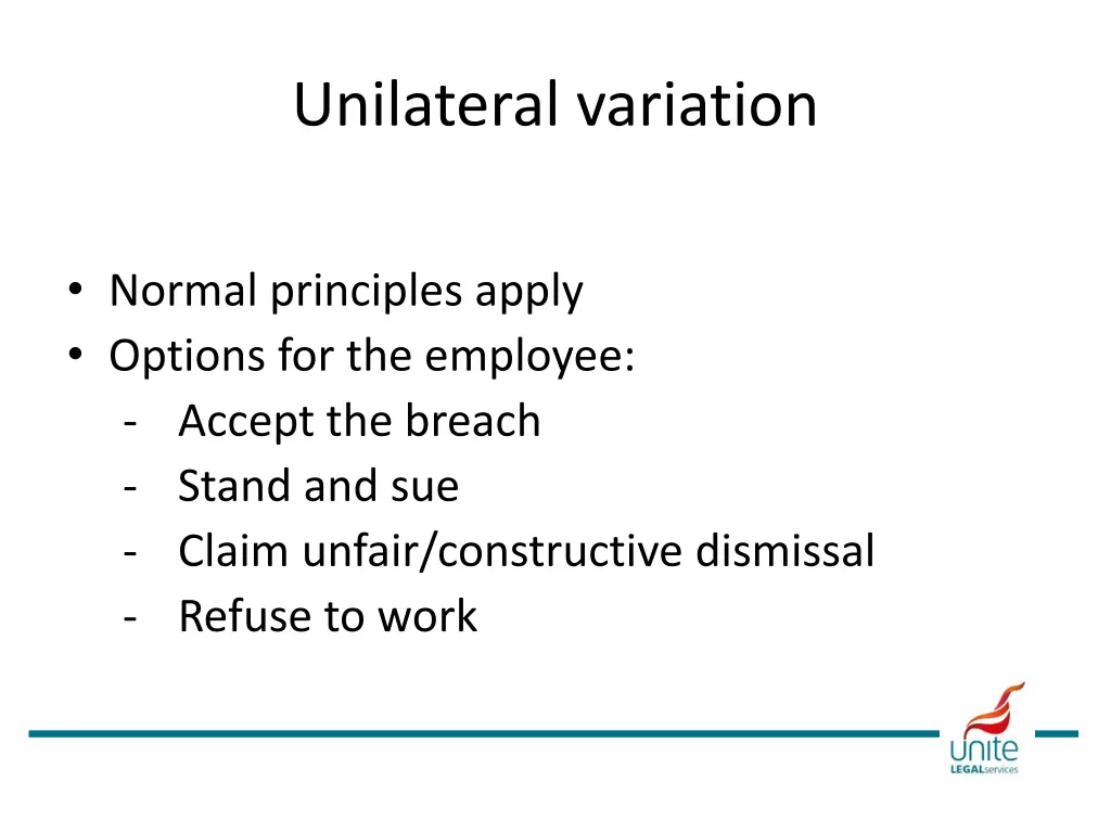 unilateral variation