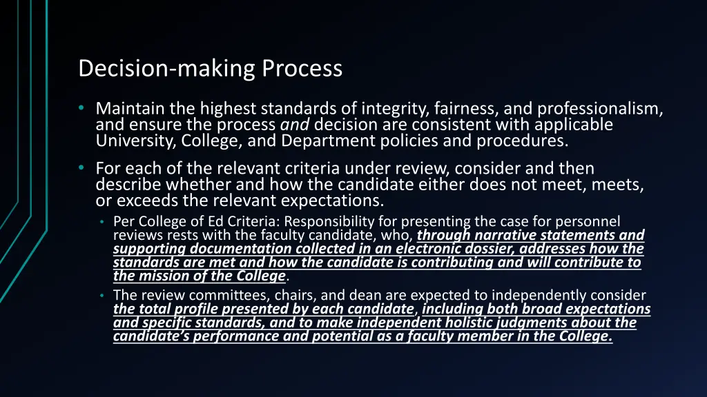 decision making process