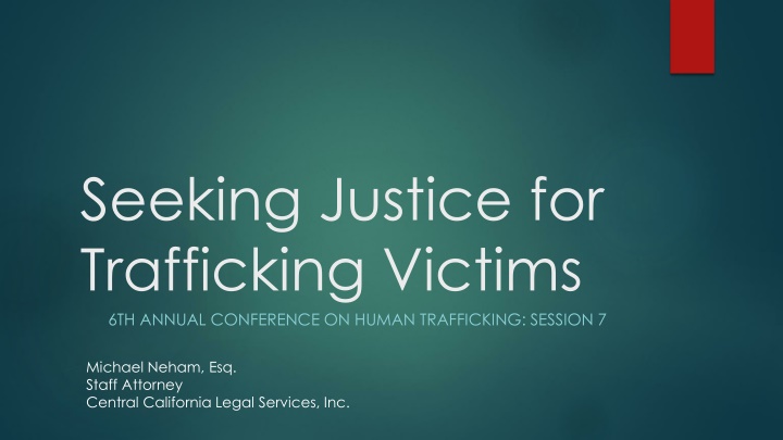 seeking justice for trafficking victims