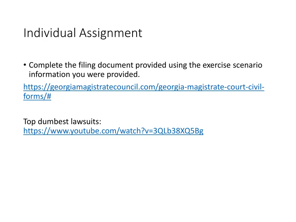 individual assignment