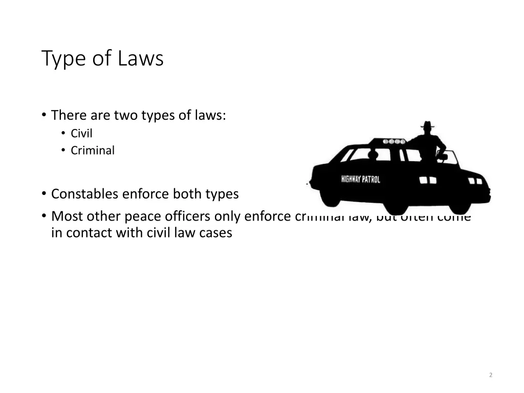 type of laws
