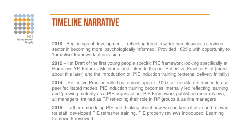 2010 beginnings of development reflecting trend