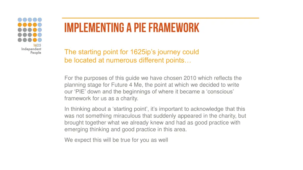 the starting point for 1625ip s journey could