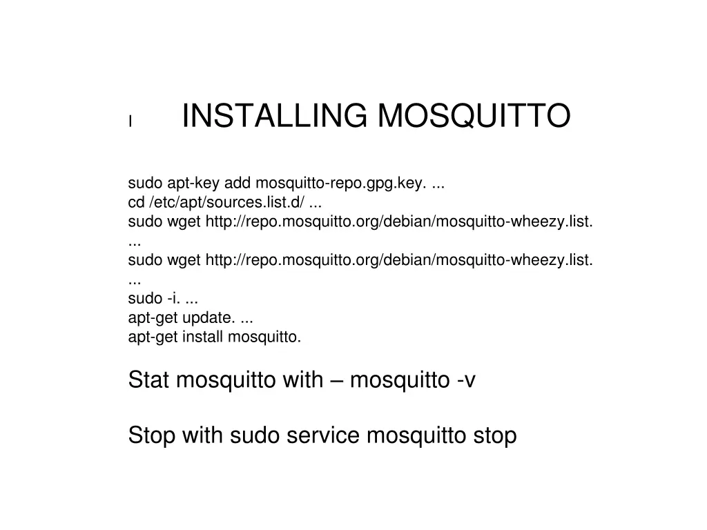 i installing mosquitto