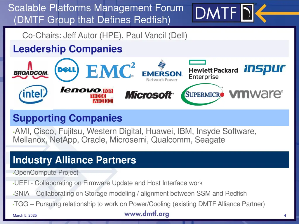 scalable platforms management forum dmtf group