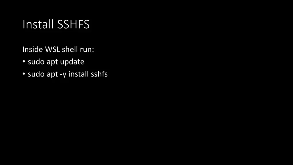 install sshfs