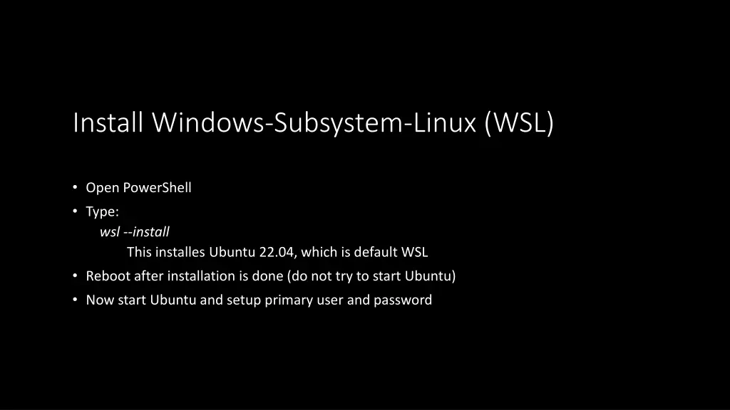 install windows subsystem linux wsl