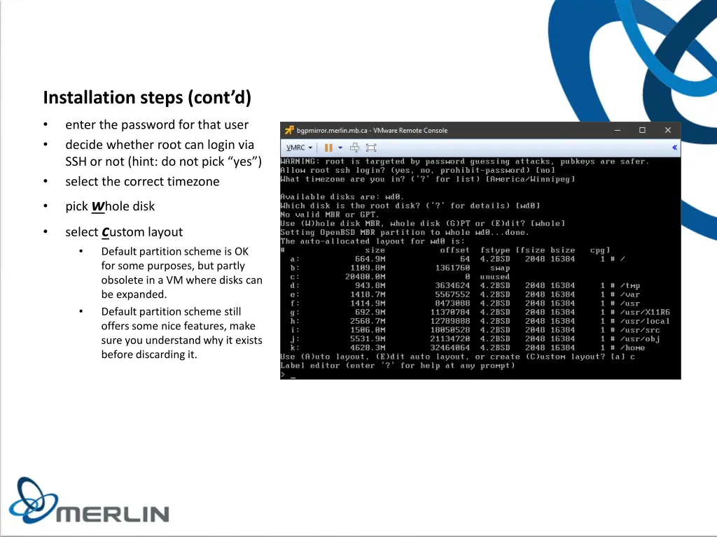 installation steps cont d