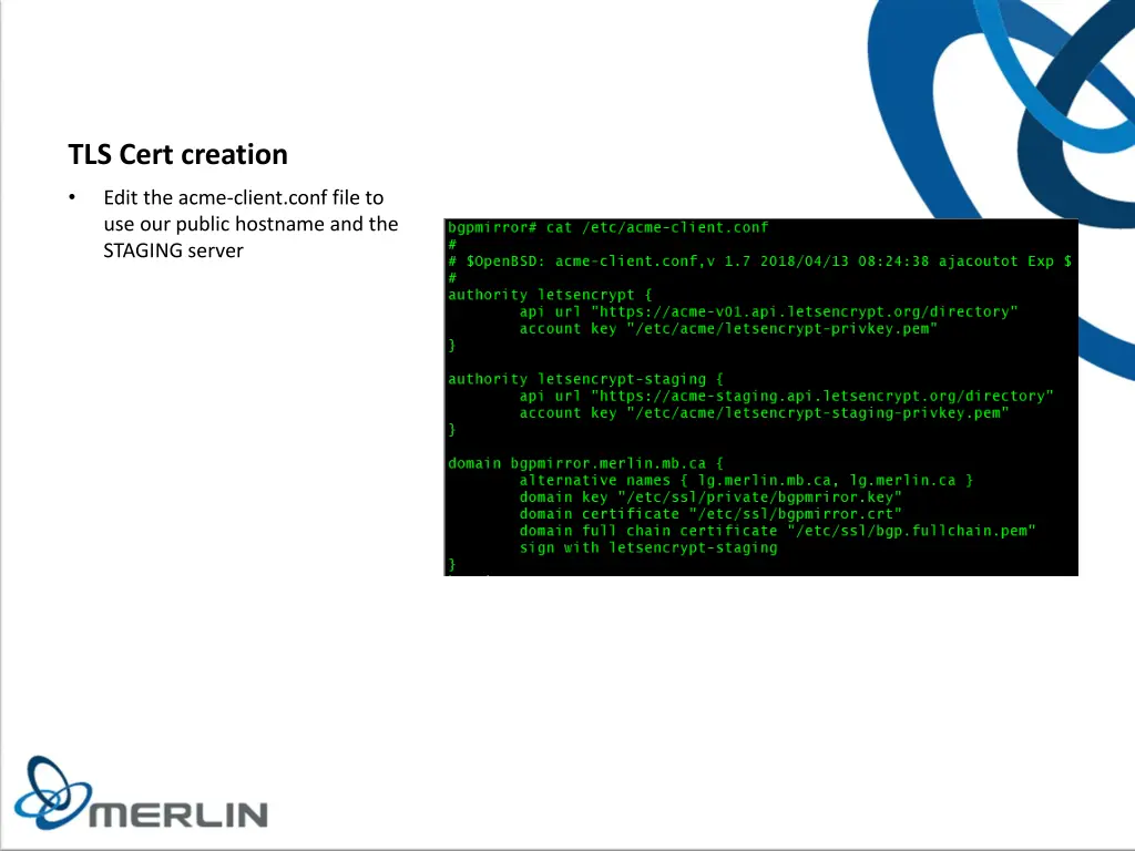 tls cert creation