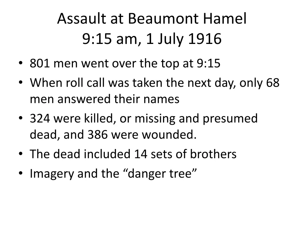 assault at beaumont hamel 9 15 am 1 july 1916