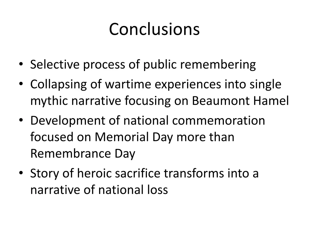 conclusions
