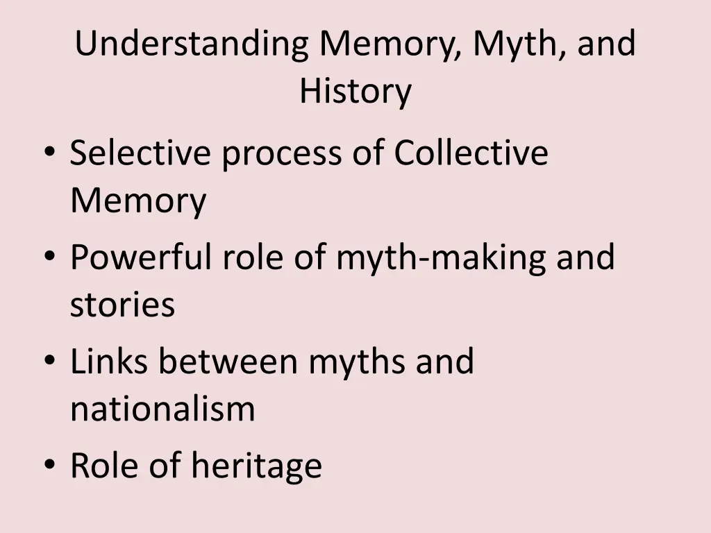 understanding memory myth and history selective