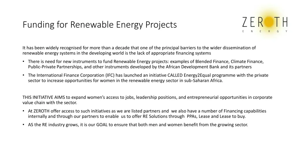 funding for renewable energy projects