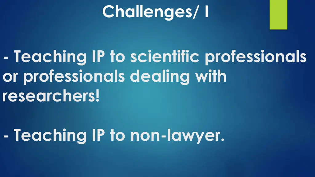 challenges i