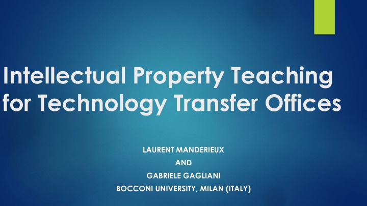 intellectual property teaching for technology