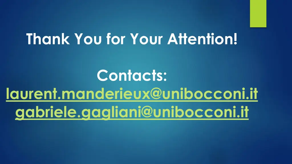 thank you for your attention