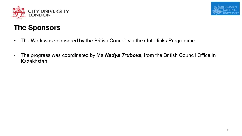 the sponsors