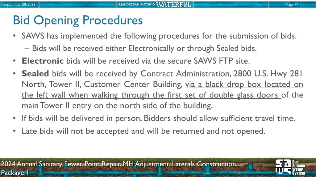 september 20 2023 bid opening procedures saws