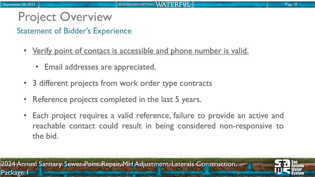 september 20 2023 project overview statement