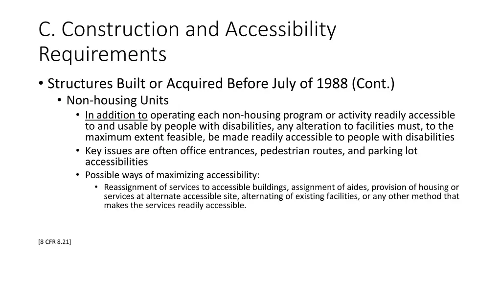 c construction and accessibility requirements 1