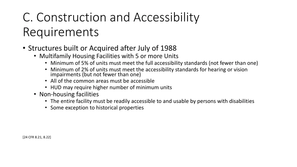 c construction and accessibility requirements 2
