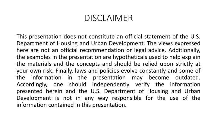 disclaimer