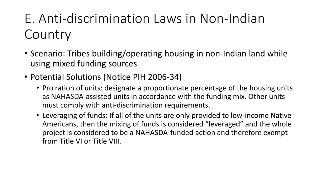 e anti discrimination laws in non indian country 1