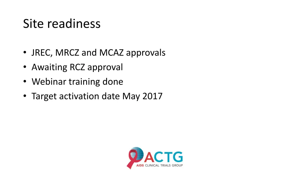 site readiness