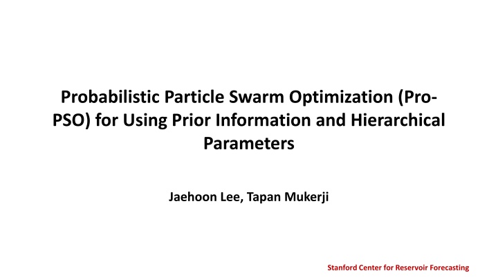 probabilistic particle swarm optimization