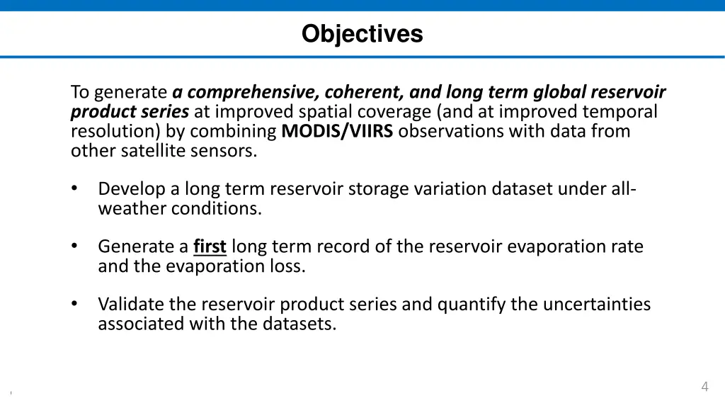 objectives