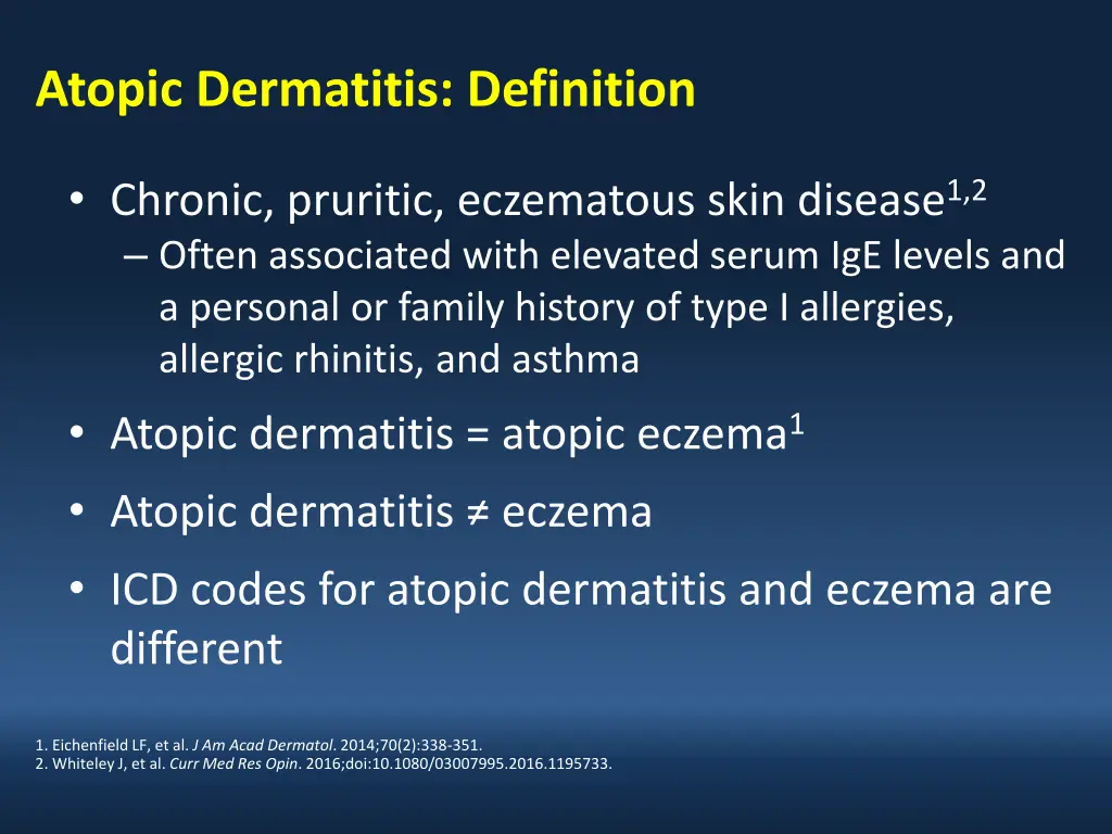 atopic dermatitis definition