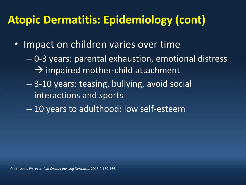 atopic dermatitis epidemiology cont 2