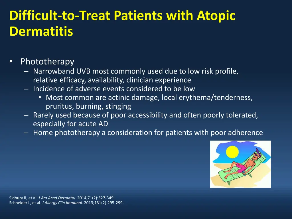 difficult to treat patients with atopic dermatitis