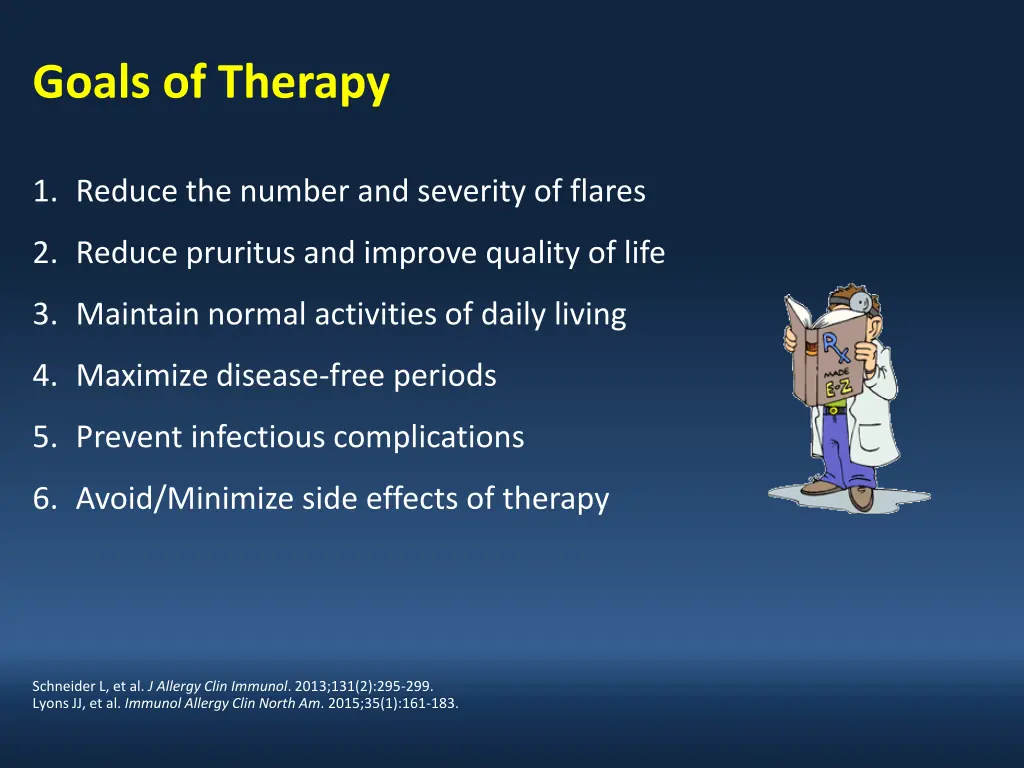 goals of therapy