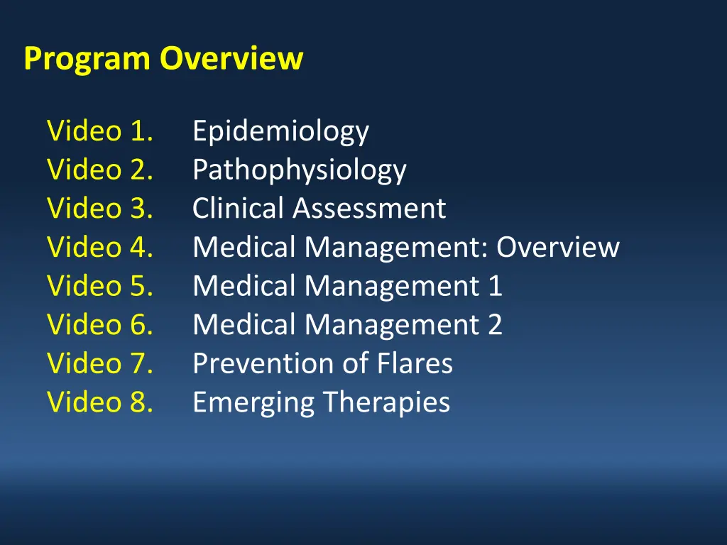 program overview