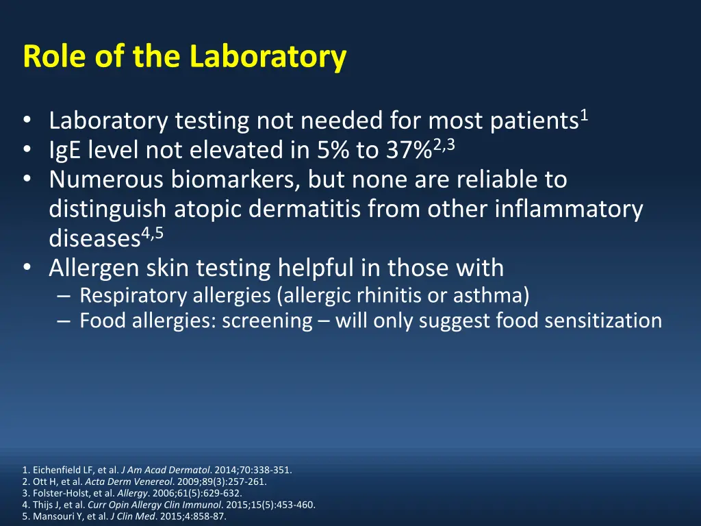 role of the laboratory
