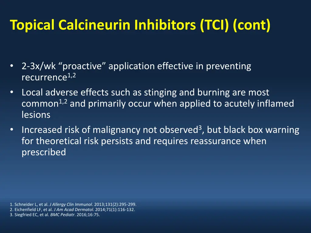 topical calcineurin inhibitors tci cont