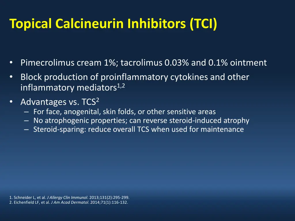 topical calcineurin inhibitors tci
