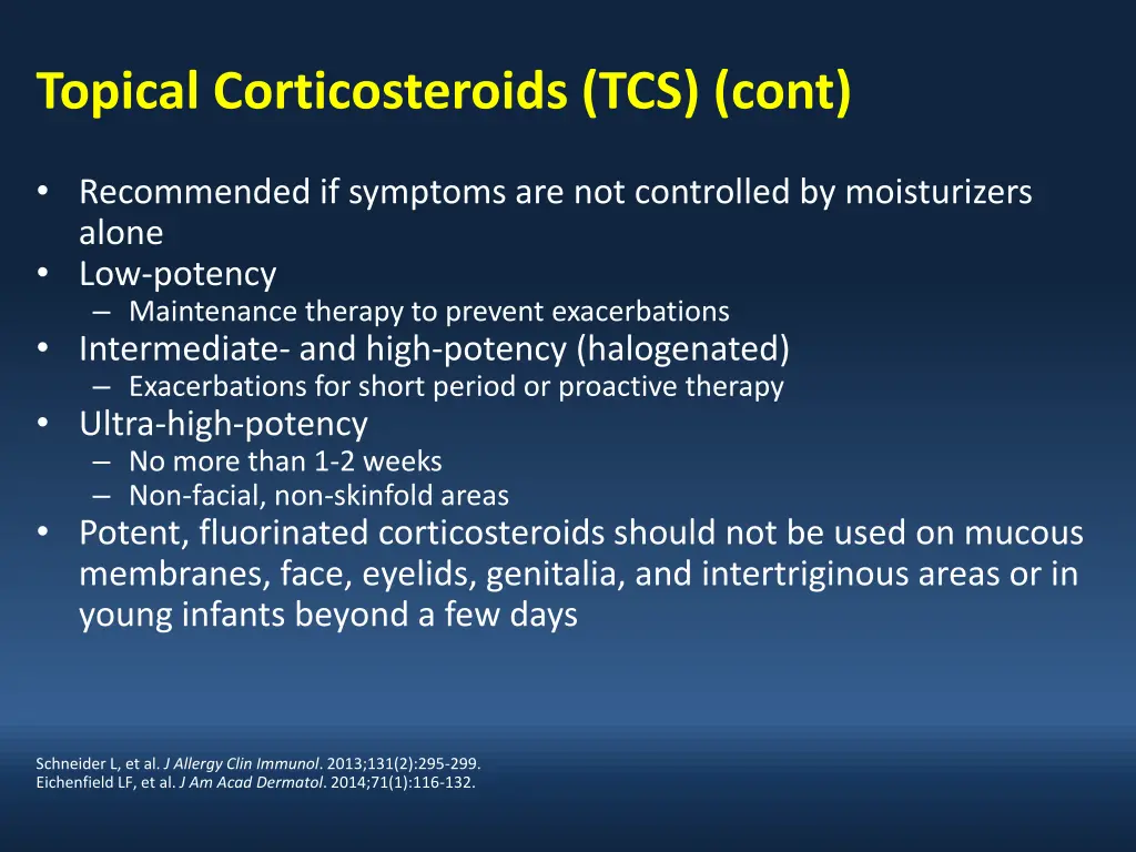 topical corticosteroids tcs cont