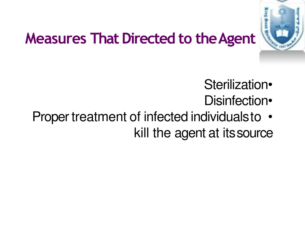 measures that directed to theagent