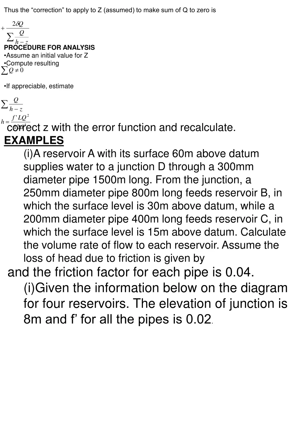 thus the correction to apply to z assumed to make
