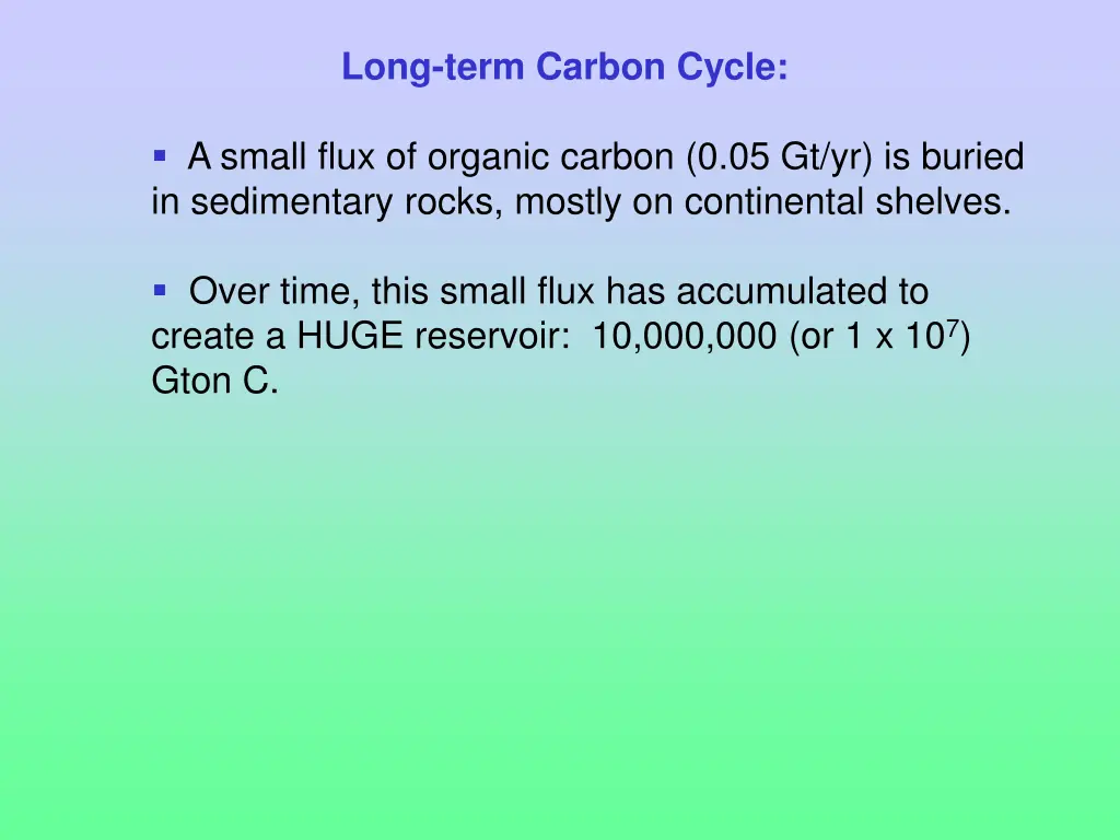 long term carbon cycle 1