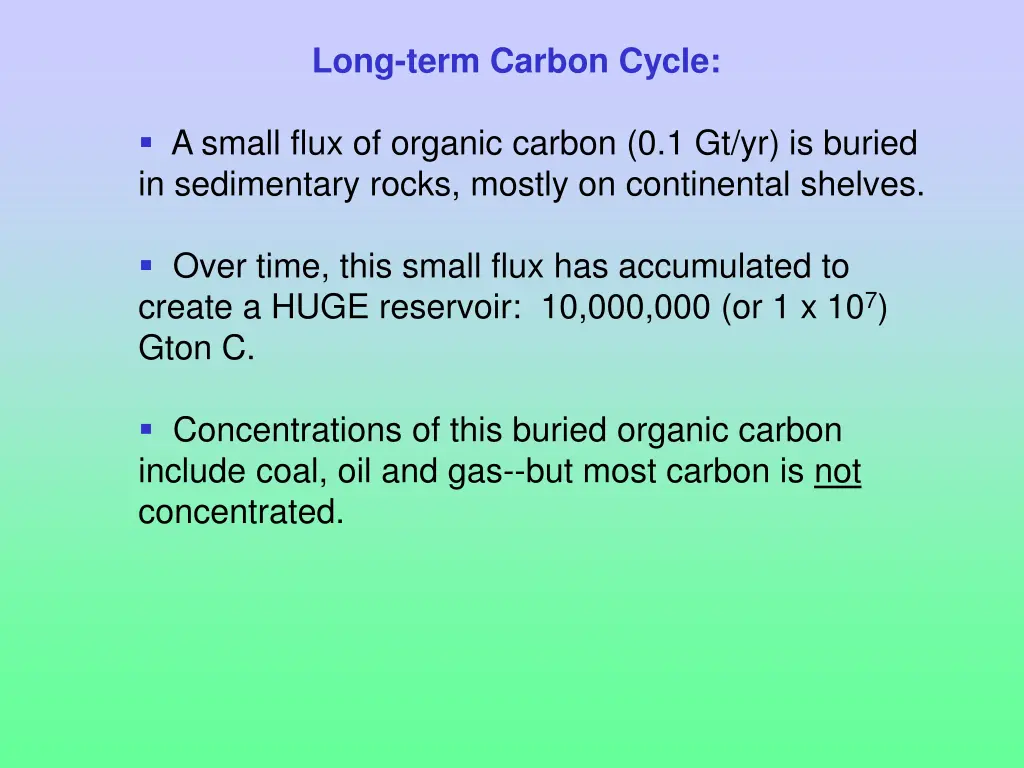 long term carbon cycle 2