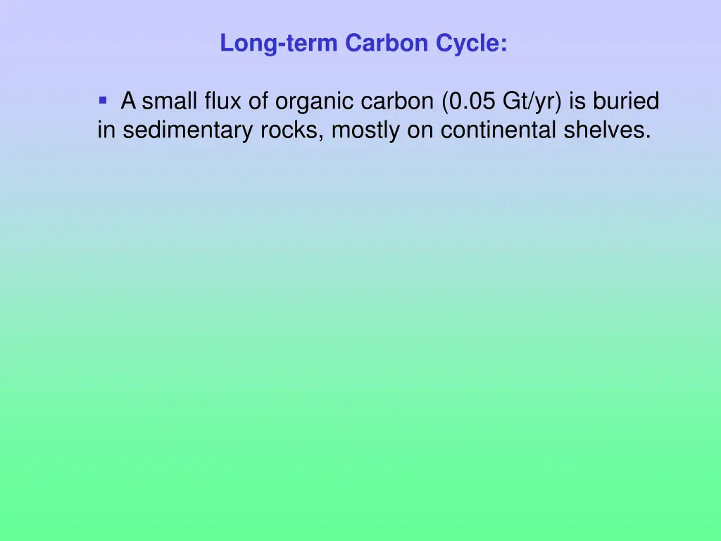 long term carbon cycle