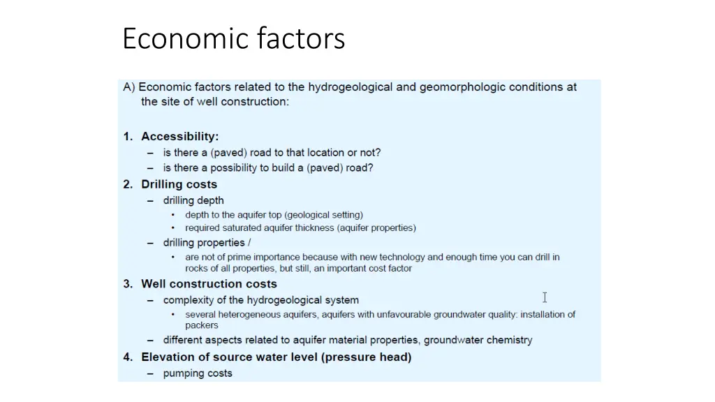 economic factors