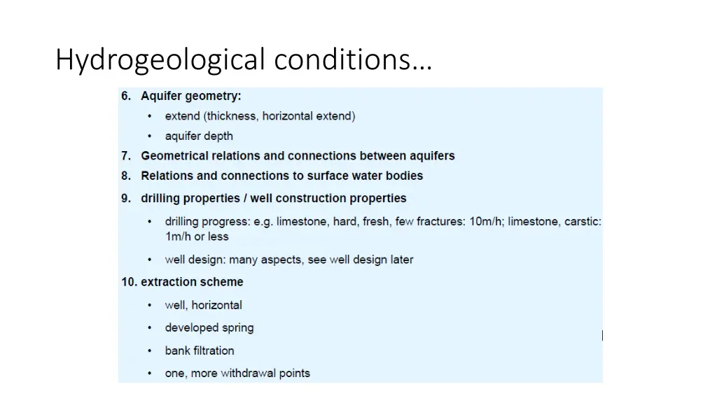 hydrogeological conditions 1
